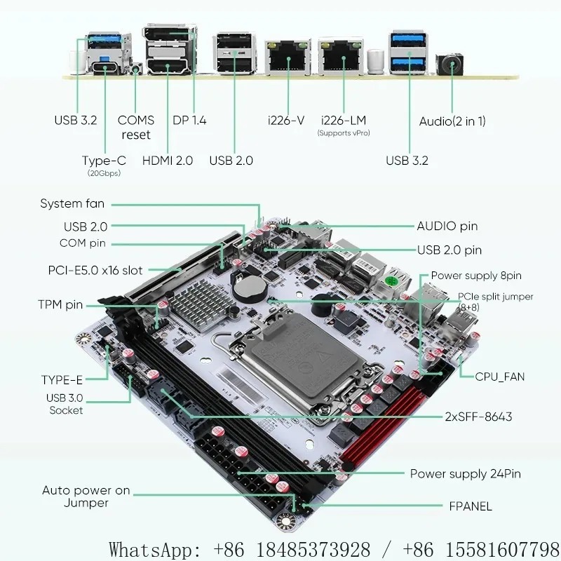 LGA1700 Q670 Mini ITX NAS Main - Nas Motherboard 8 Sata Mini Itx ulasan dan harga